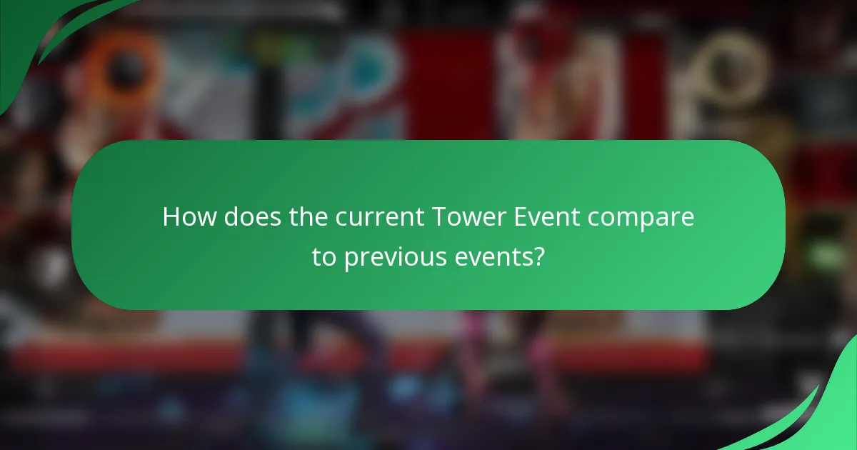 How does the current Tower Event compare to previous events?